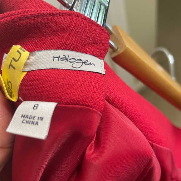 Nordstrom Halogen Red Pencil Skirt - Picture 2 of 7